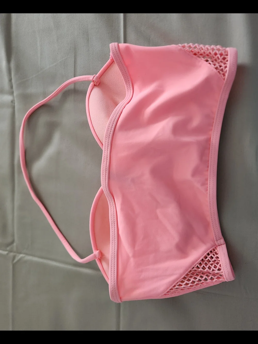 La Hearts Pink Padded Bralette with Mesh Insets - Picture 2 of 3